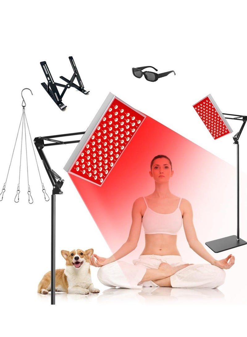 والالا العلاج بالضوء الأحمر، لوحة العلاج بالضوء الأحمر تحت الأحمر مع حامل، جهاز العلاج بالضوء الأحمر تحت الأحمر العميق 660 نانومتر و850 نانومتر في المنزل لعلاج آلام الوجه والجلد والظهر - Image 1