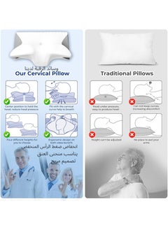 XICEN Cervical Pillow for Shoulder and Neck Pain Relief, Cooling Sense  Memory Foam Pillows,  Ergonomic Neck Pillow， Adjustable Orthopedic Bed Pillow for Side Back Stomach Sleeper with Washable Pillowcase  - Image 2