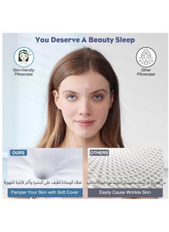 XICEN Cervical Pillow for Shoulder and Neck Pain Relief, Cooling Sense  Memory Foam Pillows,  Ergonomic Neck Pillow， Adjustable Orthopedic Bed Pillow for Side Back Stomach Sleeper with Washable Pillowcase  - Image 5