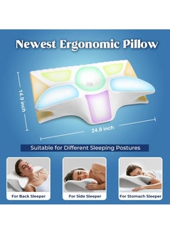 Cervical Pillow for Shoulder and Neck Pain Relief, Cooling Sense  Memory Foam Pillows,  Ergonomic Neck Pillow， Adjustable Orthopedic Bed Pillow for Side Back Stomach Sleeper with Washable Pillowcase - pzsku/ZDCD8265C097ECDD0B264Z/45/_/1737532624/ef899ca8-15f0-4a9c-9aa8-ded7cb867b1c