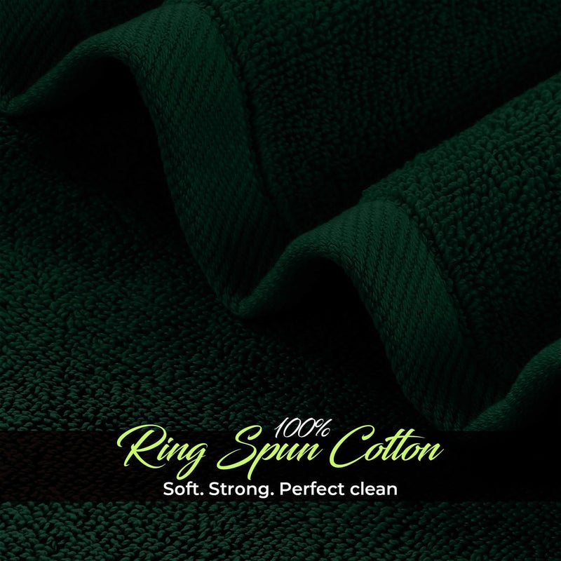 Riverside 12 Pack Washcloths - 12x12 Inches, 400 GSM, 100% Ring-Spun Cotton - Soft, Absorbent & Durable Face and Body Towels - for Bathroom, Spa, Gym, Makeup Removal & Everyday Use - Hunter Green - Image 3