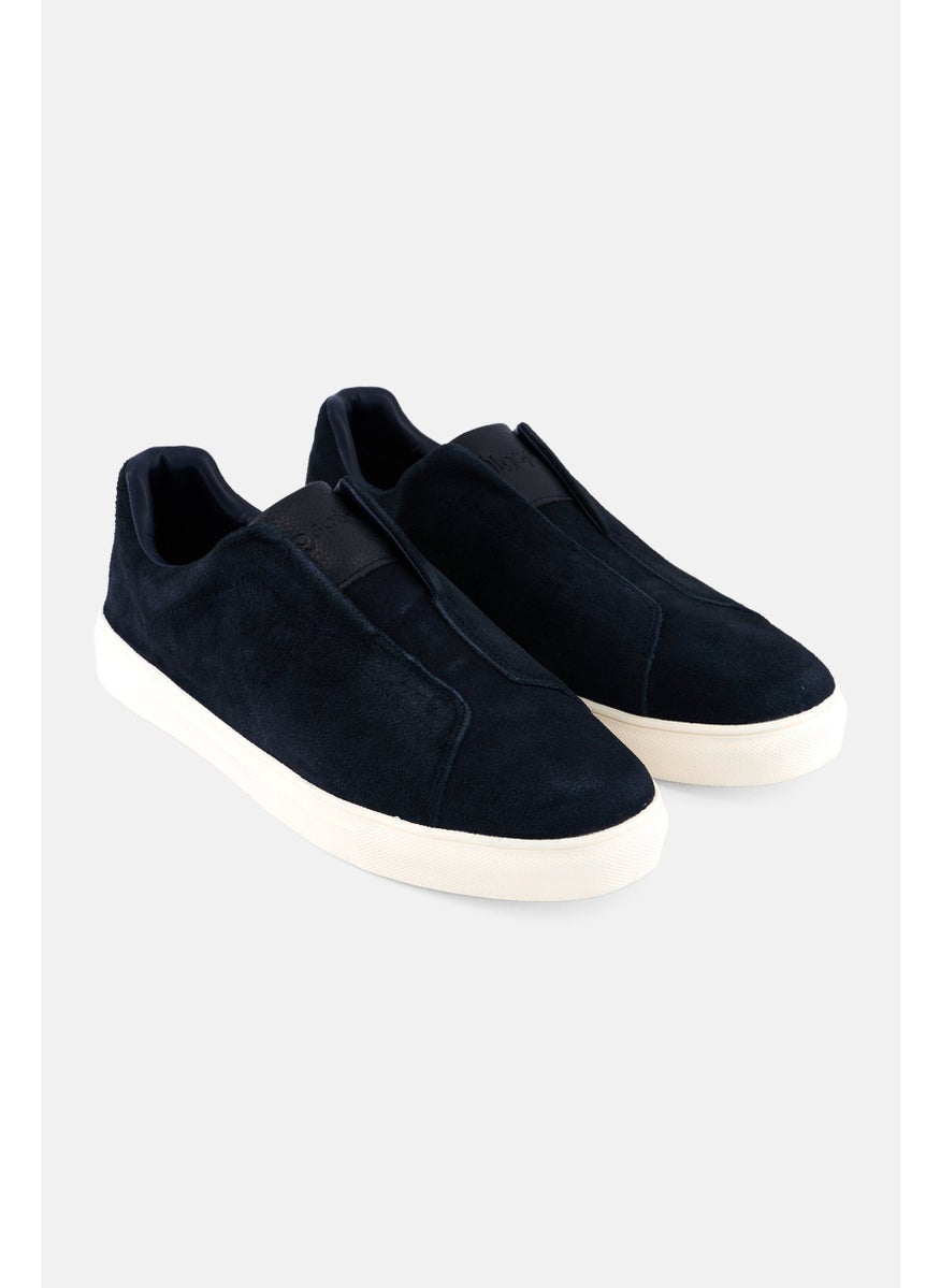 Algspar Men Suede Slip On Casual Shoes, Navy Blue  - Image 1
