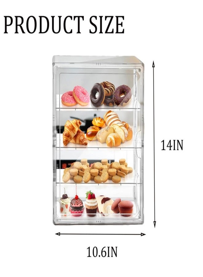QIYUNI Bread Polypropylene Box for Kitchen Pantry Organizers Loaf Countertop Storage Bread Bagel Muffins Keeper Container Homemade Large Stackable 2 Layers Adjustable Clear (4 Floors X2) - Image 5