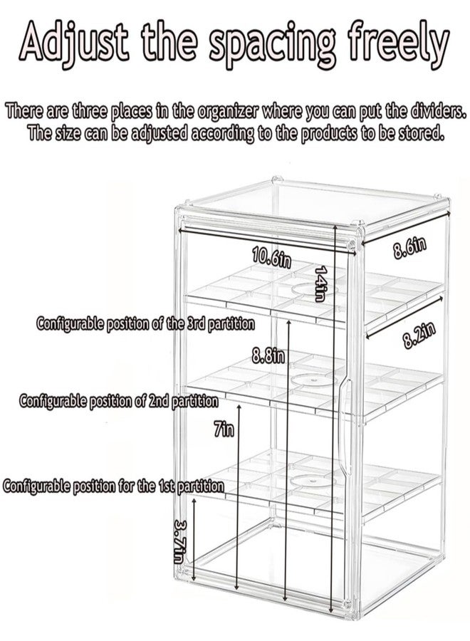 QIYUNI Bread Polypropylene Box for Kitchen Pantry Organizers Loaf Countertop Storage Bread Bagel Muffins Keeper Container Homemade Large Stackable 2 Layers Adjustable Clear (4 Floors X2) - Image 4