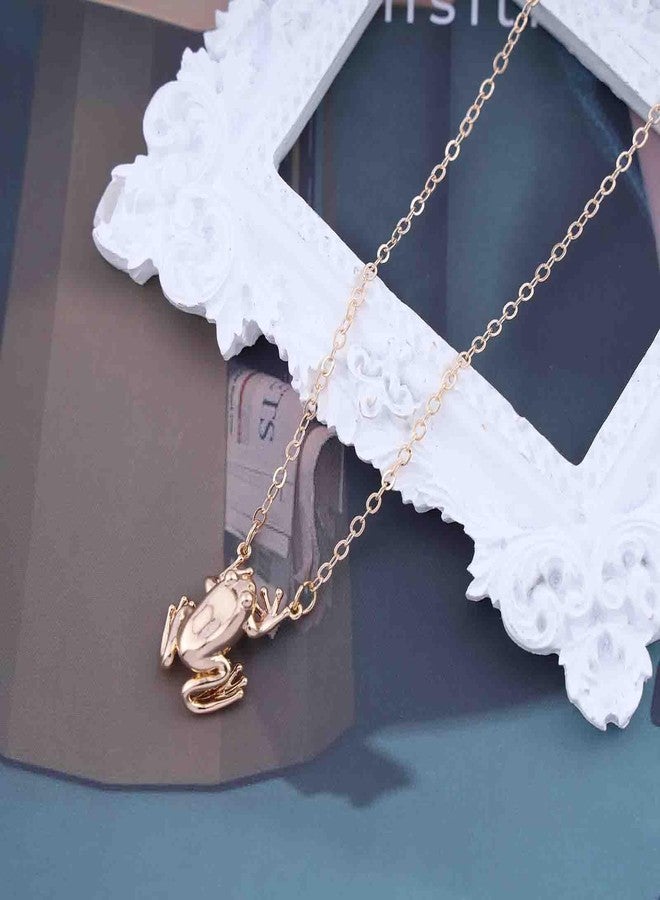 Yheakne Boho Frog Pendant Necklace Gold Frog Choker Necklaces Punk 3D Frogs Chain Necklaces Lucky Animal Necklace Chain Jewelry for Women - Image 4
