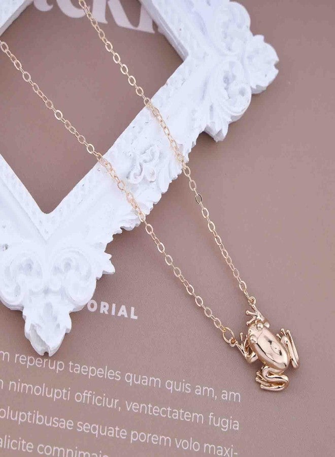 Yheakne Boho Frog Pendant Necklace Gold Frog Choker Necklaces Punk 3D Frogs Chain Necklaces Lucky Animal Necklace Chain Jewelry for Women - Image 5