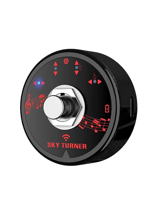 إكسفور جهاز تحويل صفحة الموسيقى اللاسلكي العالمي القابل لإعادة الشحن عبر البلوتوث، جهاز تحويل صفحة الموسيقى متوافق مع الهاتف والكمبيوتر اللوحي - Image 1