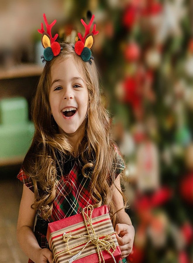 Boobeen Christmas Hair Clip - 2 Pairs Cute Reindeer Antlers Ears Hair Accessory Antlers Headdress Hairpin for Christmas Party - Image 5