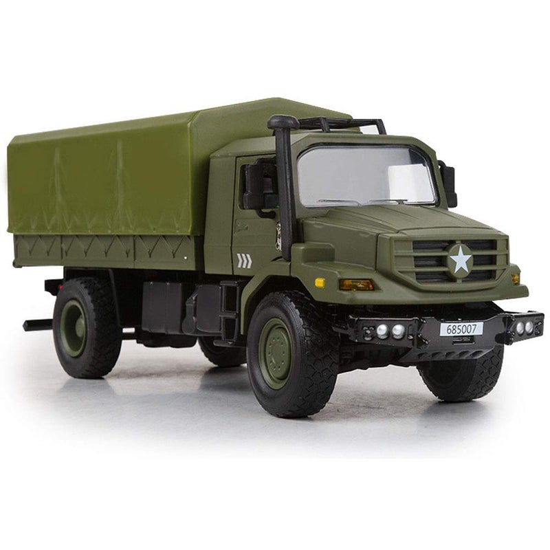 Ailejia Classic Military Diecast Transport Trucks Armored Fighting Vehicles Retro Army Utility Car Toy Vehicle Multifunctional Car Model for Adults Collection or Gift - Image 2