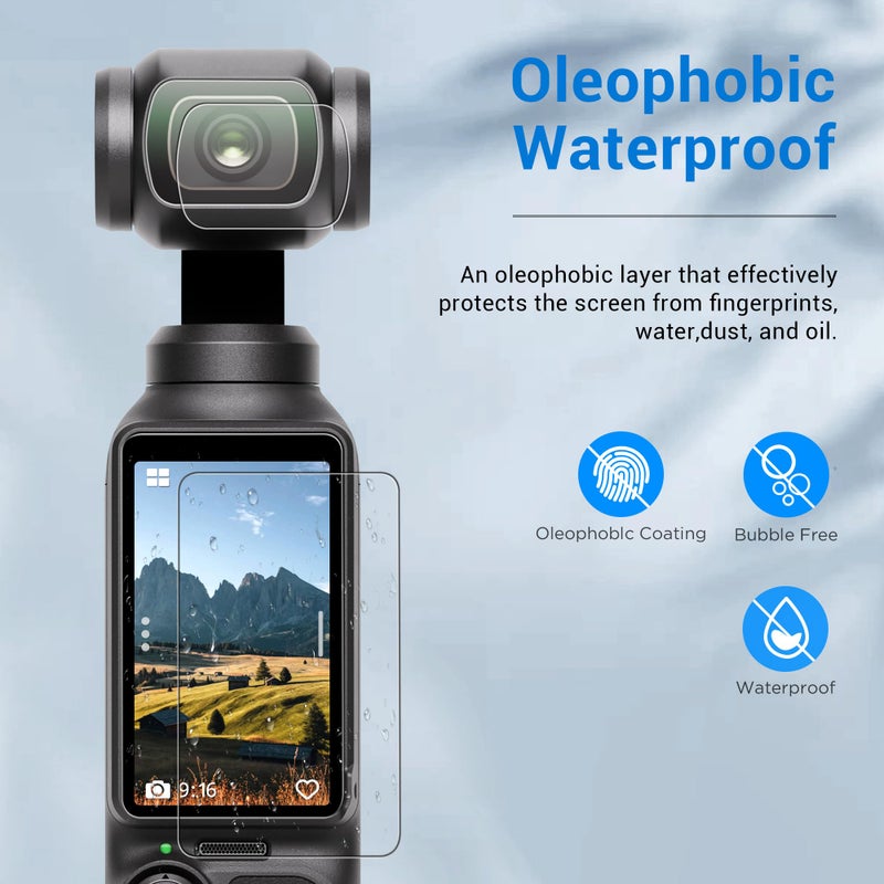 CYNOVA DJI Osmo Pocket 3 Screen Protector, Osmo Pocket 3 Lens Protector for DJI Osmo Pocket 3 Accessories with Tempered Glass LCD Display Film, Ultra HD, 9H Hardness, Scratch Resistant - Image 4