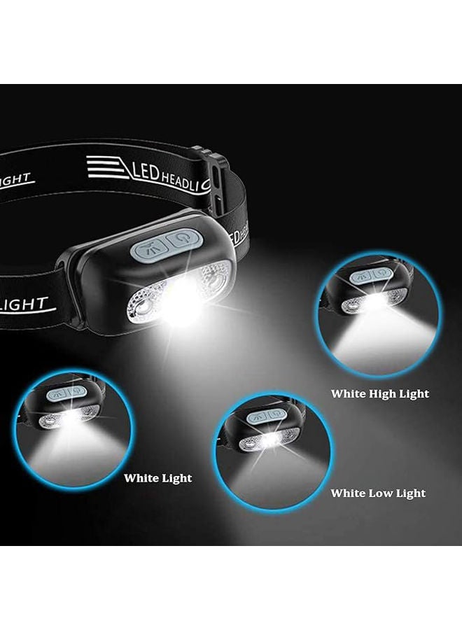 Generic Alintor Headlamp LED Rechargeable Mini Head Torch Children Adults Waterproof Super Lightweight Headlamp Gifts Headlamp Jogging for Fishing Camping Headlamp Torch  - Image 2