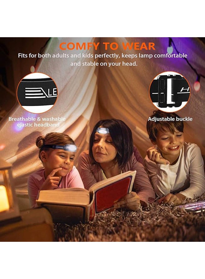 Generic Alintor Headlamp LED Rechargeable Mini Head Torch Children Adults Waterproof Super Lightweight Headlamp Gifts Headlamp Jogging for Fishing Camping Headlamp Torch  - Image 4