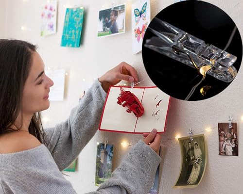 LECLSTAR 33Ft Photo Clip Fairy Lights with 50 Clips - LECLSTAR 100 LED String Lights for Hanging Pictures, USB Powered - Perfect Bedroom and Wedding Decor - Image 3