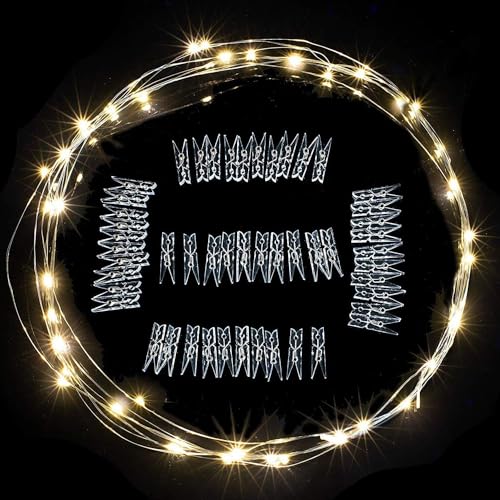 LECLSTAR 33Ft Photo Clip Fairy Lights with 50 Clips - LECLSTAR 100 LED String Lights for Hanging Pictures, USB Powered - Perfect Bedroom and Wedding Decor - Image 5