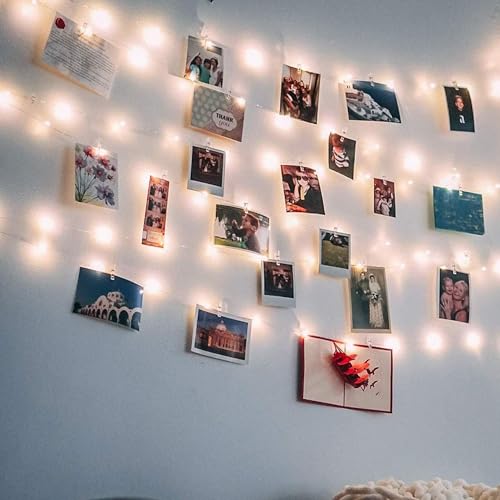 LECLSTAR 33Ft Photo Clip Fairy Lights with 50 Clips - LECLSTAR 100 LED String Lights for Hanging Pictures, USB Powered - Perfect Bedroom and Wedding Decor - Image 2