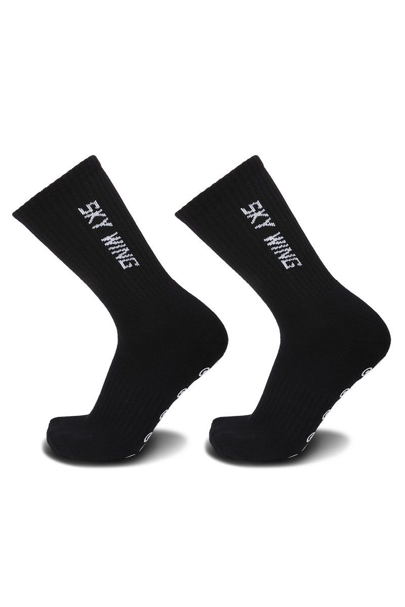 SKY WING Men's Grip Soccer Socks Anti Slip Athletic Socks Non Slip Football Socks with Grip Pads - Image 1