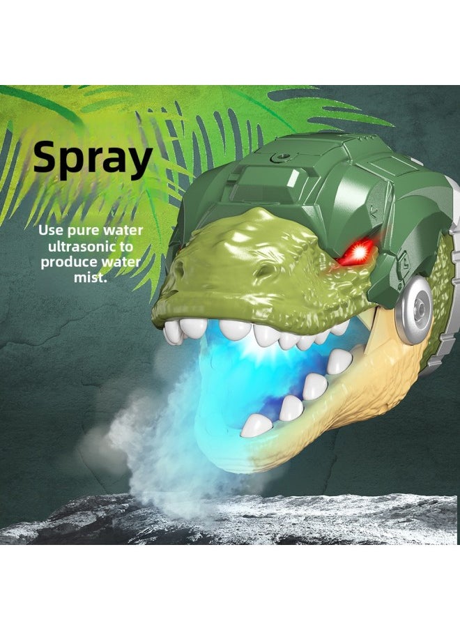 null - Large Dinosaur Hand Puppet Simulation Animal Model Children Boy's Ackylosaurus Triangle Tyrannosaurus Rex Gloves Dinosaur Head Toy-Colour:Spray Dinosaur Gloves (chinese Color Box) - Image 1