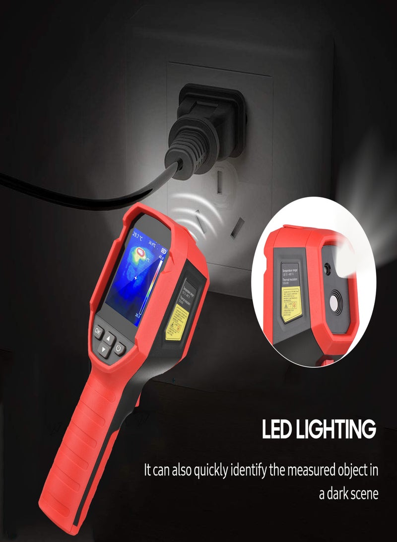 UNI-T UTi120S Professional Infrared Thermal Imager 2.4-inch LCD Digital Infrared Imaging Devices-20~400℃ Temperature Range 120 x 90 Thermal Resolution with 6 Palettes LED Light 16GB Storage Card - Image 3