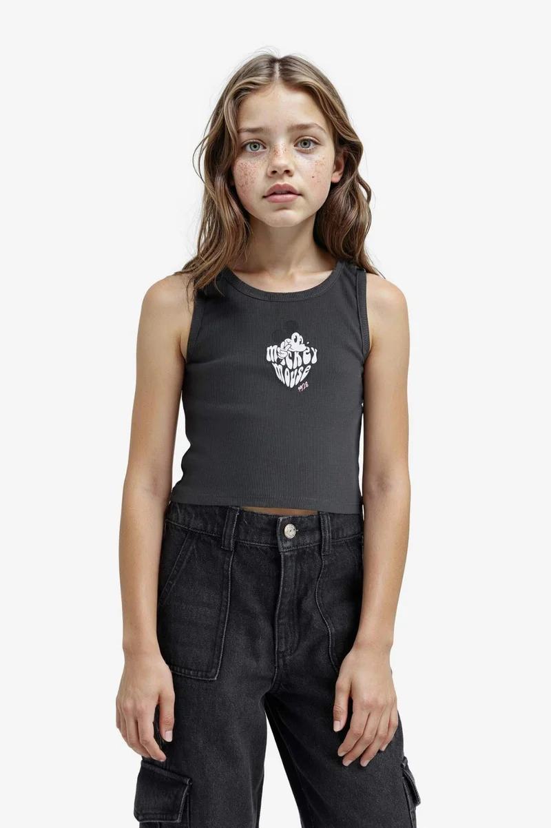 ديفاكتو Girl Slim Fit Mickey &amp; Minnie Licensed Tank Top