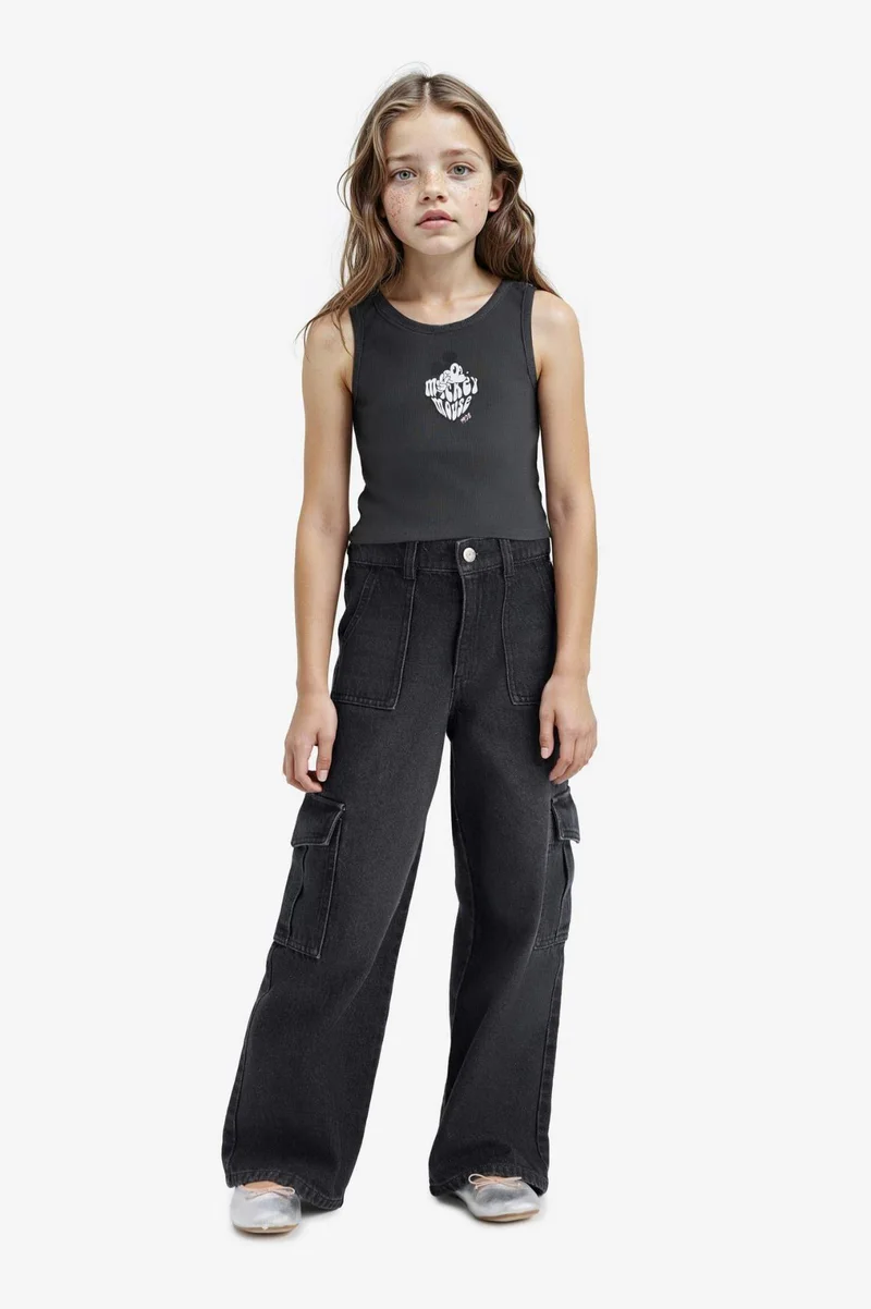 ديفاكتو Girl Slim Fit Mickey &amp; Minnie Licensed Tank Top