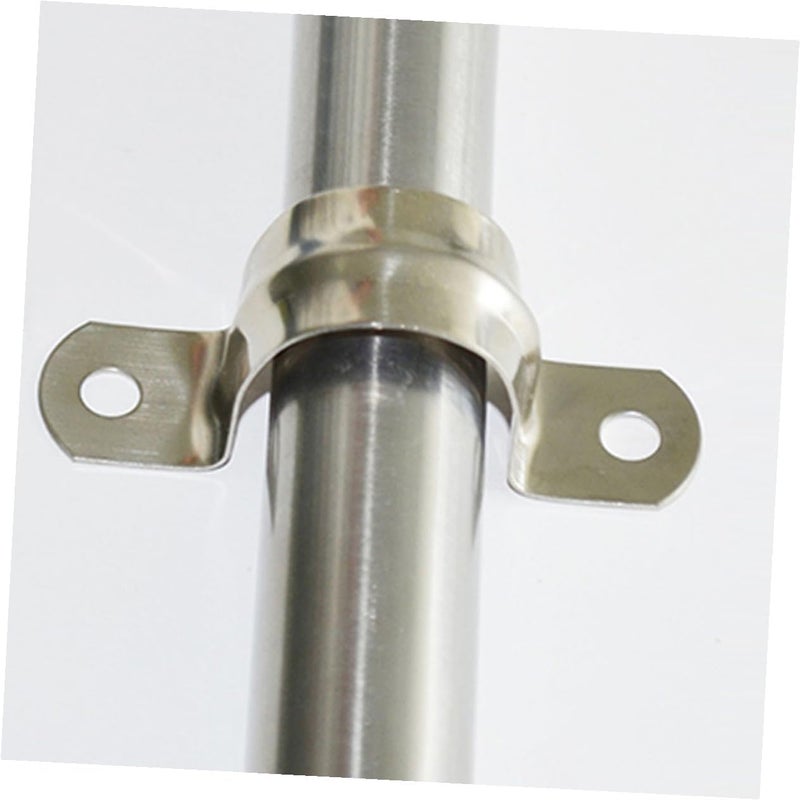 20pcs Stainless Steel U Bracket Pipe Clamps Rigid Tube Strap Fastening Clamps Wall Mount Pipe Support for Industrial and Rooftop Applications - Image 4