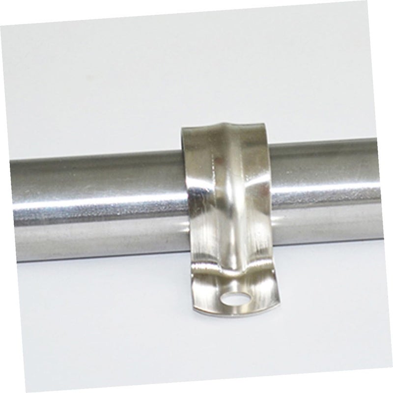 20pcs Stainless Steel U Bracket Pipe Clamps Rigid Tube Strap Fastening Clamps Wall Mount Pipe Support for Industrial and Rooftop Applications - Image 5