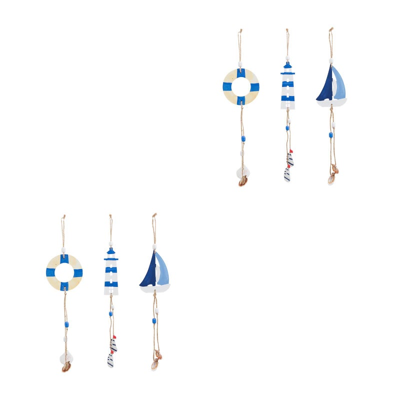 6 Pcs Mediterranean Style Wall Decor Marine Wall Pendant Home Hanging Adorn - Image 1