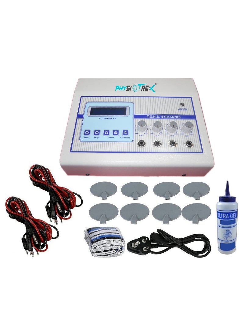 PHYSIOTREX TENS 4 Channel LCD Physiotherapy Machine - Image 1