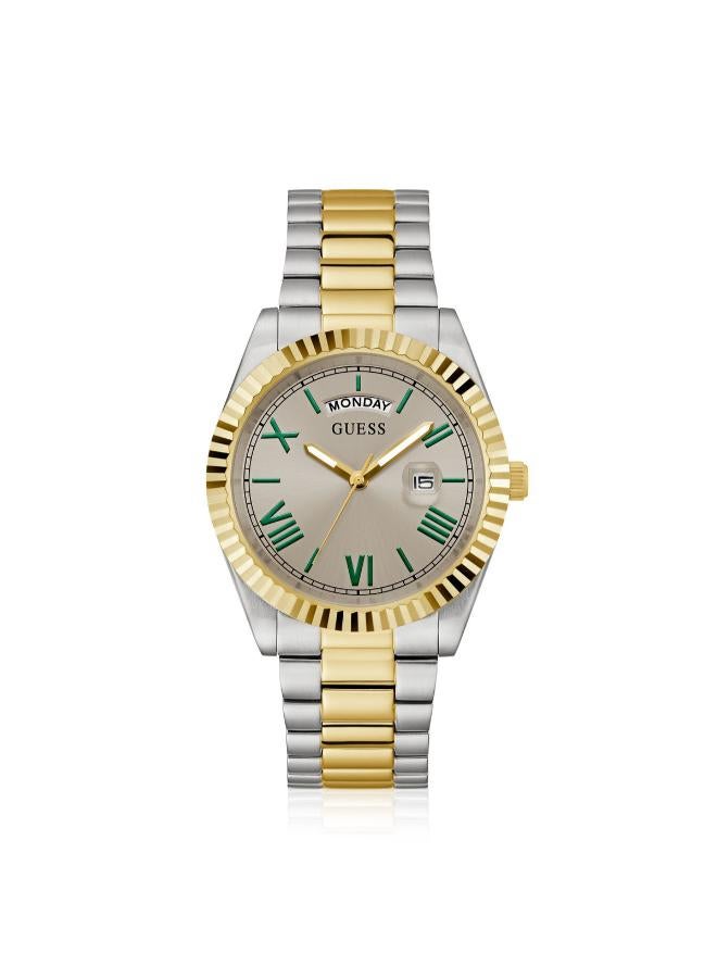 GUESS CONNOISSEUR Recycled Steel 42 mm Analog Watch - Image 1