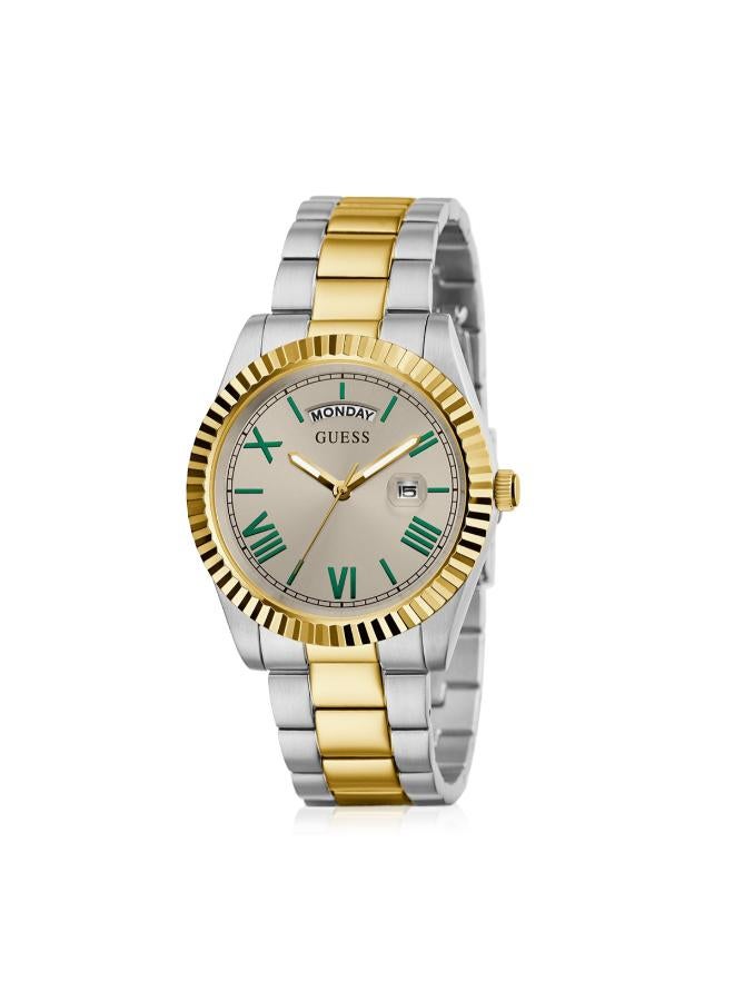 GUESS CONNOISSEUR Recycled Steel 42 mm Analog Watch - Image 2