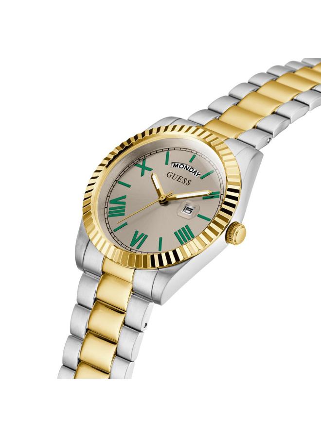 GUESS CONNOISSEUR Recycled Steel 42 mm Analog Watch - Image 5