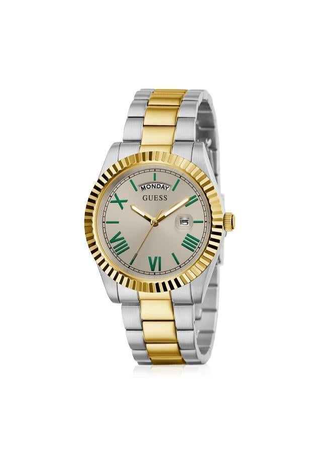 GUESS CONNOISSEUR Recycled Steel 42 mm Analog Watch - Image 2