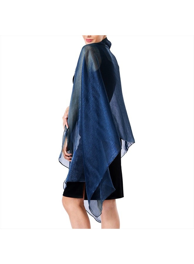 Ladiery Sheer Crepe Shawls and Wraps for Evening Party Dress,Women Lightweight Soft Shimmer Bride Wedding Travel Scarf - Image 4