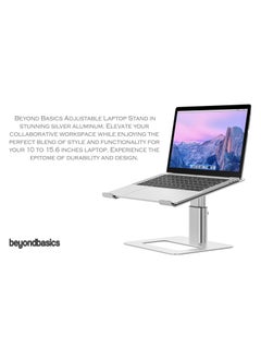 Beyond Basics Beyond Basics Adjustable Laptop Stand For Desk Laptop Holder Laptop Riser Holder For Collaborative Work Portable Computer Stand For 10 to 15.6 Inches Laptop Silver.  - Image 5