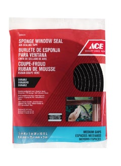 ACE Durable Rubber Sponge Window Seal Air Sealing Tape Black 6.4 x 25.4 x 3000 mm 43155  - Image 1