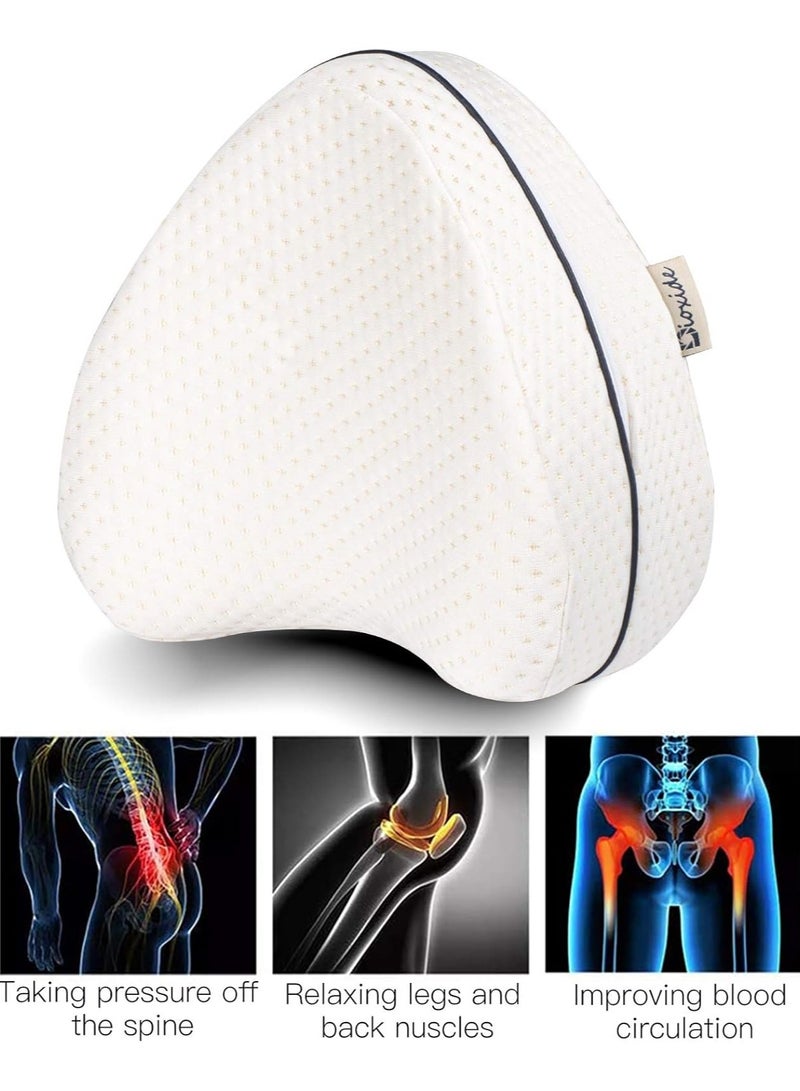 Knee & Leg Pillows Foam Support Pillow for Sleeping for Back Pain,Leg Pillow for Sleeping On Side, Memory Foam Cushion Knee Support Pillows,Pregnancy Pillow Removable and Washable Cover  - Image 1
