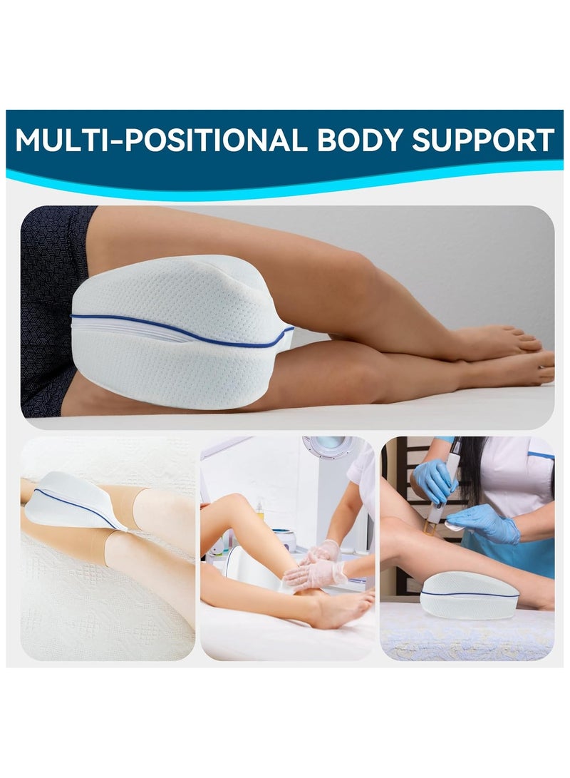 Knee & Leg Pillows Foam Support Pillow for Sleeping for Back Pain,Leg Pillow for Sleeping On Side, Memory Foam Cushion Knee Support Pillows,Pregnancy Pillow Removable and Washable Cover  - Image 5
