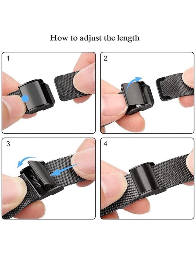 Tersely Compatible for Apple Watch Band 45mm 44mm 42mm 41mm 40mm 38mm Stainless Steel Bracelet Adjustable Metal Wristband Mesh Loop Sport Strap for iWatch series 7 6 se 5 4 3 2 1 - Image 3
