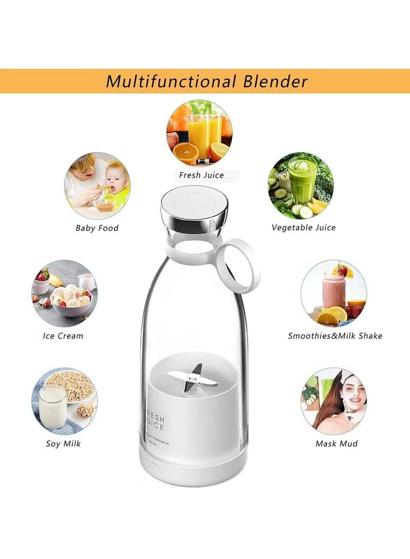 ELTRAZONE 380ml Portable Mini Blender – USB Charging, Magnetic Suction, Compact Juice Cup, Perfect for Smoothies, Shakes, and On-the-Go Blending – Travel-Friendly, Easy to Clean  - Image 4