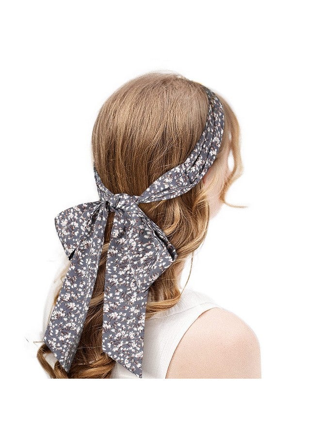 AWAYTR Women Long Head Wraps Bands Twist Knotted Headbands For Women Long Thick Hair 3Pcs Chiffon Criss Cross Head Wraps Non Slip Hair Band(Black+Beige+Khaki) - Image 3