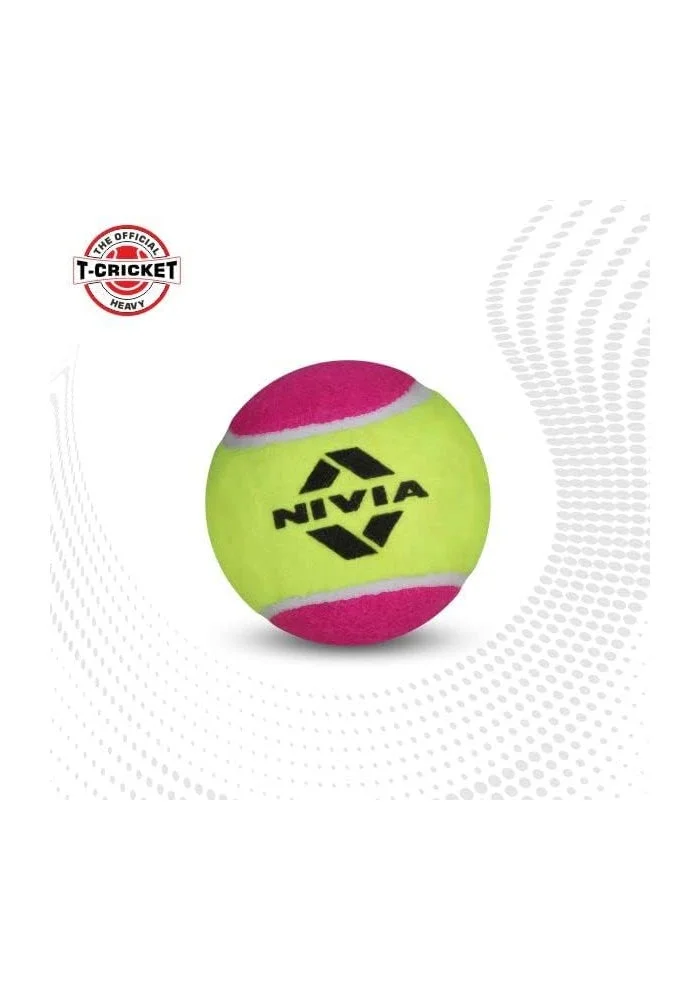 Nivia Nivia Heavy Weight Tennis Cricket Ball - Pack of 12