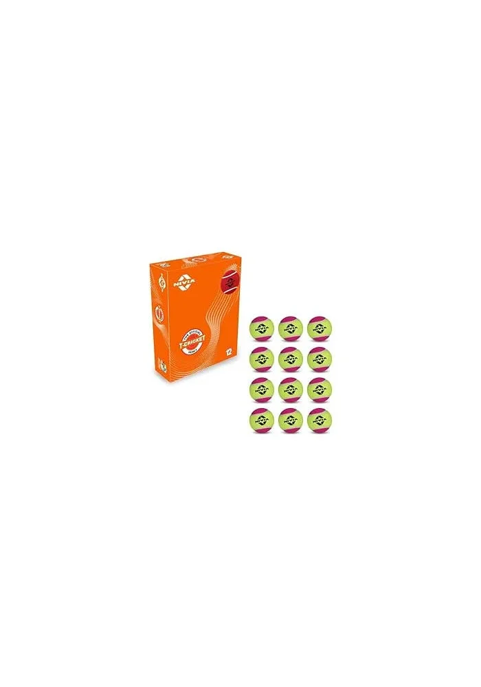 Nivia  Nivia Heavy Weight Tennis Cricket Ball - Pack of 12  | Best Price UAE