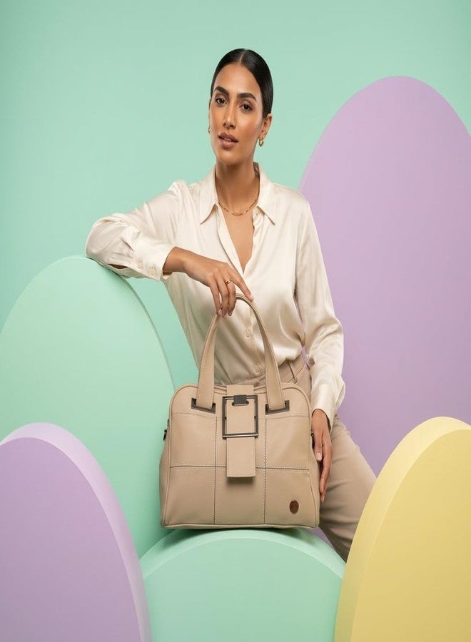 OMAX Beige Handbag for Women F01 PU Leather Shoulder & Sling Bag - Image 2