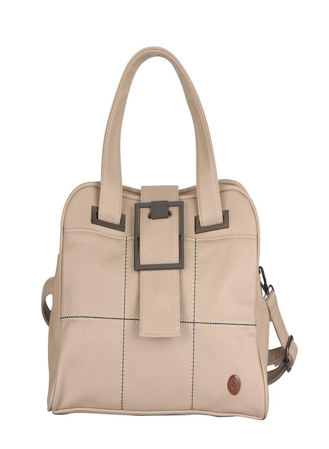 OMAX Beige Handbag for Women F01 PU Leather Shoulder & Sling Bag - Image 1