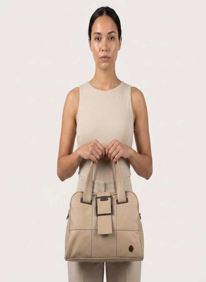 OMAX Beige Handbag for Women F01 PU Leather Shoulder & Sling Bag - Image 3