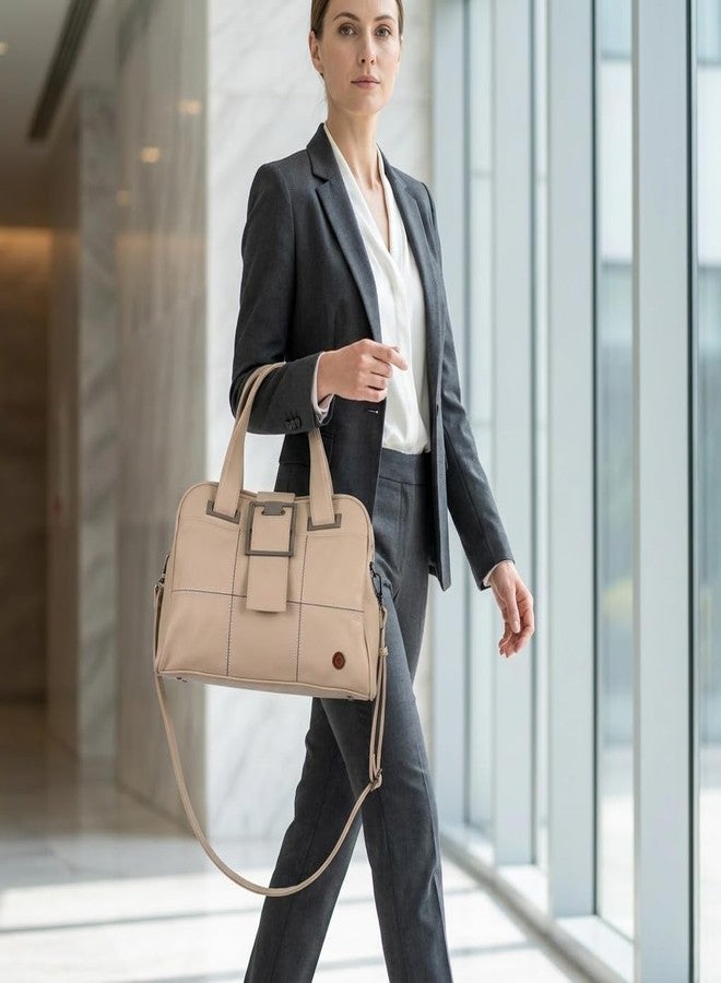 OMAX Beige Handbag for Women F01 PU Leather Shoulder & Sling Bag - Image 4