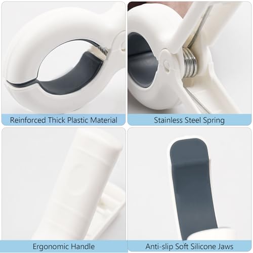 Dreecy 8 Pcs Beach Towel Clips for Beach Chairs, Towel Holder for Beach Chair Pool Chair on Cruise, Jumbo Size Heavy Duty Clothes Pins, Beach Chair Clips to Keep Your Towel from Blowing Away (White) - Image 5
