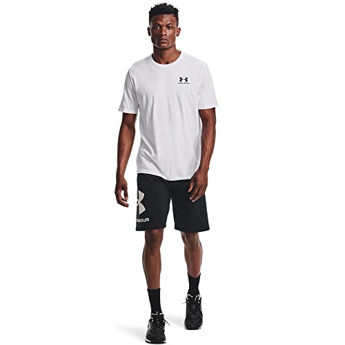 Under Armour Men's UA Sportstyle Left Chest Short Sleeve Shirt 4XLT White - Image 5