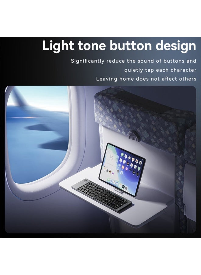 Yesido KB27 Ultra-Slim Mini Foldable Bluetooth Keyboard, Compatible with macOS, Windows, and iOS, 150mAh Battery, Black - Image 2