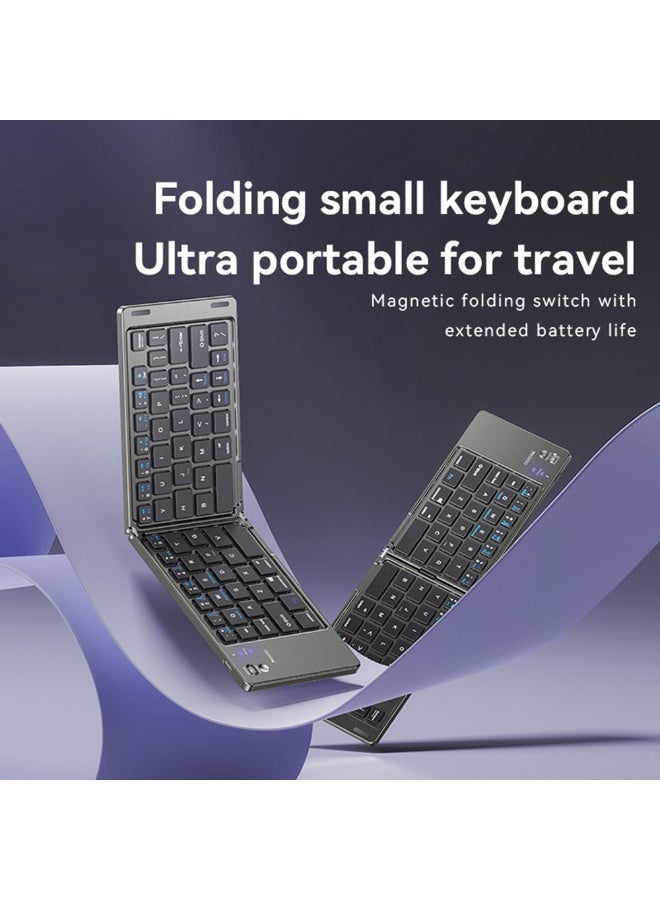 Yesido KB27 Ultra-Slim Mini Foldable Bluetooth Keyboard, Compatible with macOS, Windows, and iOS, 150mAh Battery, Black - Image 5